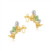 RichandRare-ARTISAN-PAIR OF KARAT GOLD, MINT TOURMALINE AND DIAMOND 'GARDEN' PENDENT EARRINGS